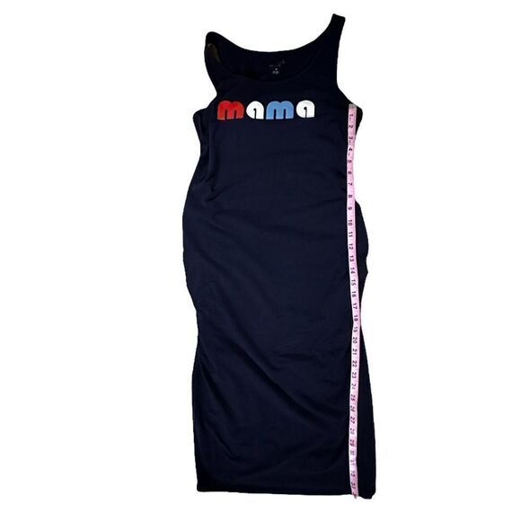 Isabel Maternity ~ Navy “Mama” Tank Dress ~ shirred side seams ~ size Medium - Picture 7 of 8